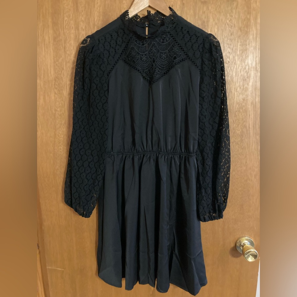 Cupshe Elegant Black Lace Cocktail Dress